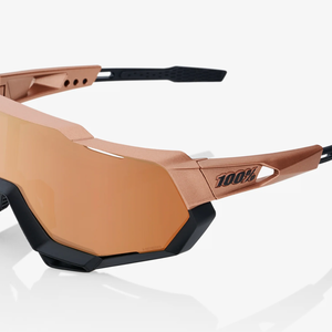 100% Speedtrap Glasses - Matte Copper Chromium Black HiPER Copper Mirror Lens (2024)